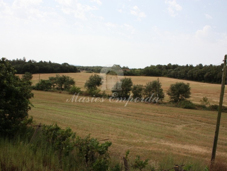 Vista de los campos desde la segunda planta de la casa 