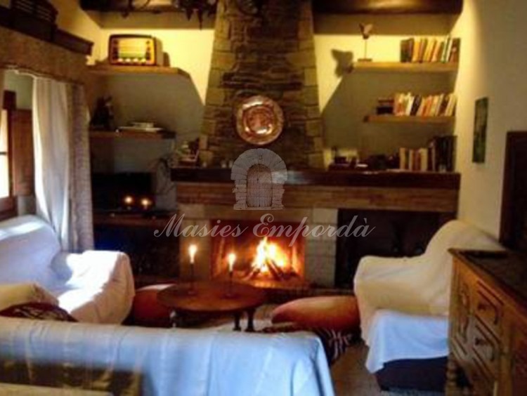 Saló d'estar amb llar de foc