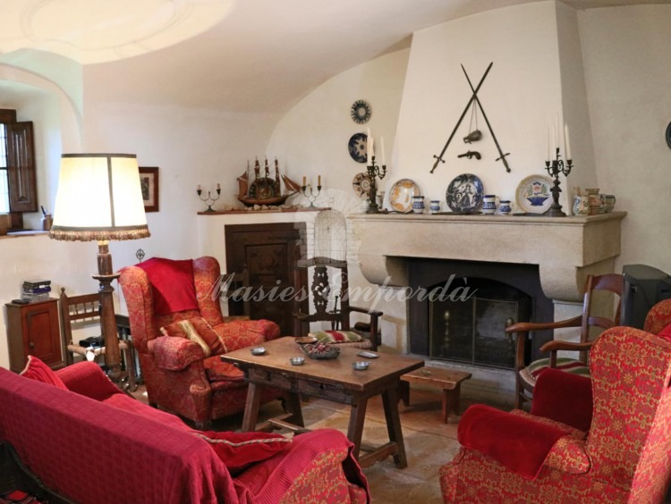 Salón de estar con chimenea. 